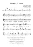 The Rose of Tralee - Voice Lead Sheet in C - Easy with Chords and Lyrics