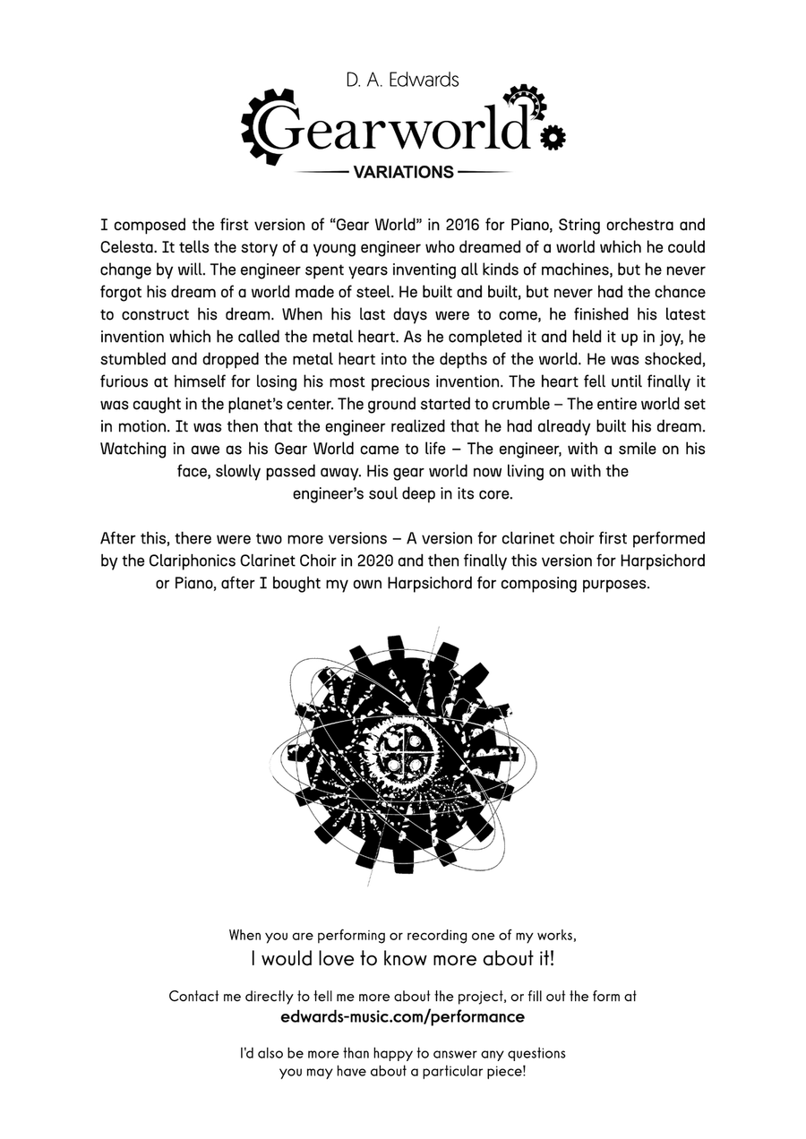 Gear World Variations – For Piano Piano Solo - Digital Sheet Music page 2