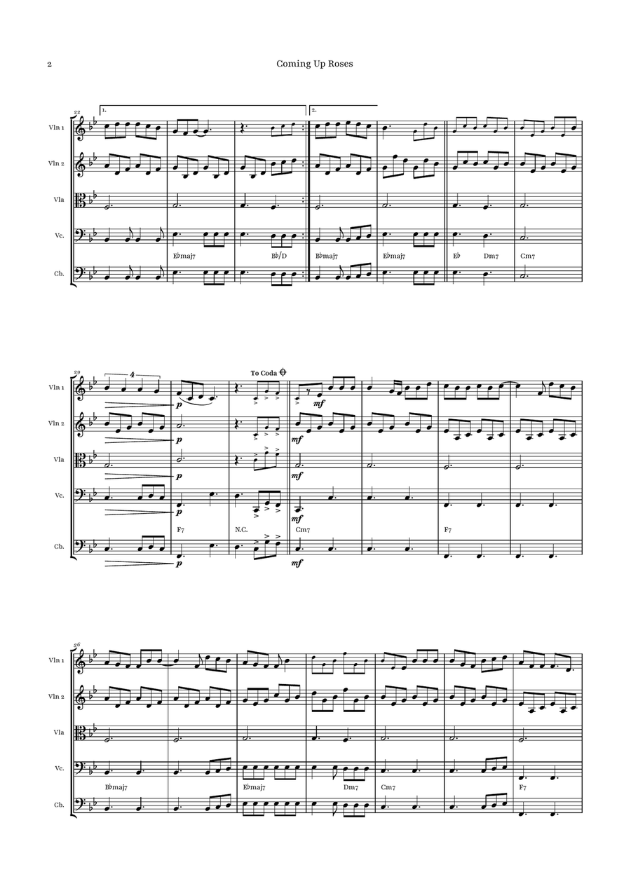 Coming Up Roses by Harry Styles String Orchestra - Digital Sheet Music page 2