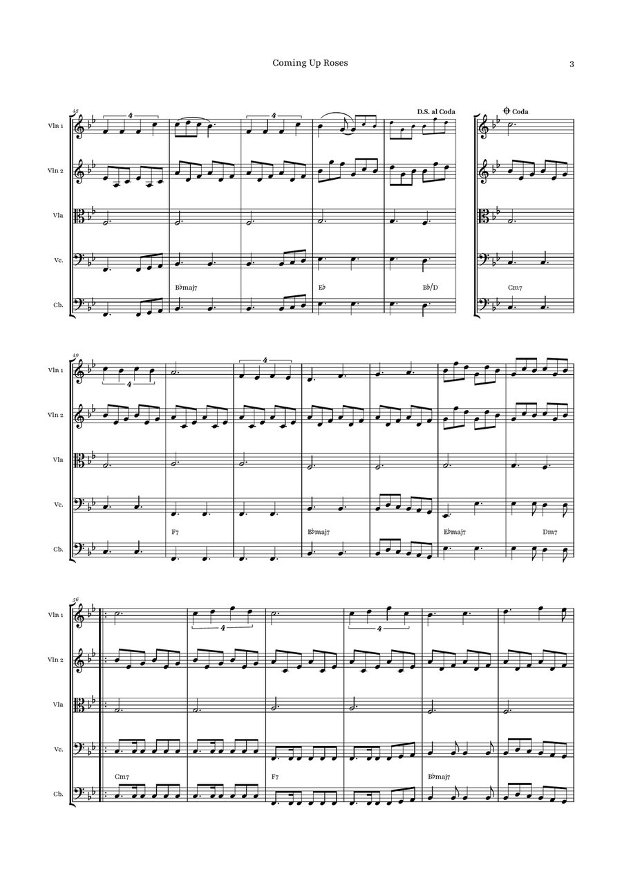 Coming Up Roses by Harry Styles String Orchestra - Digital Sheet Music page 3