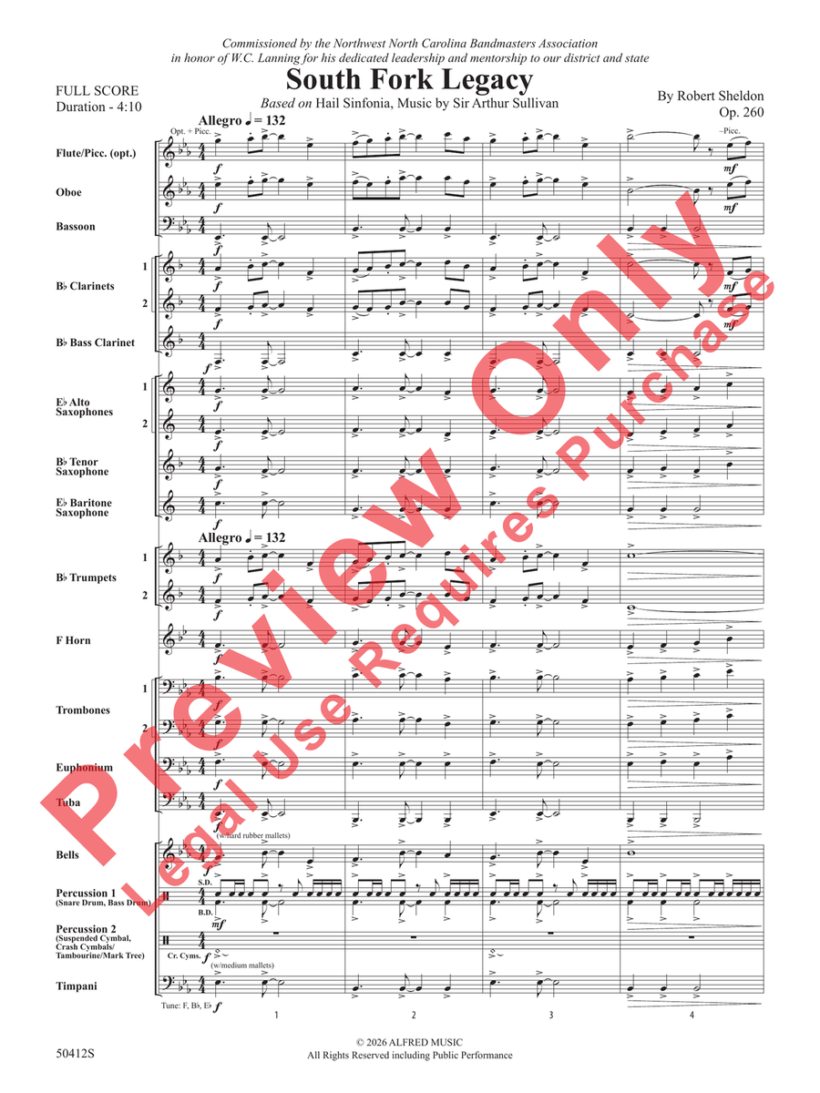 South Fork Legacy by Robert Sheldon Concert Band - Sheet Music page 4