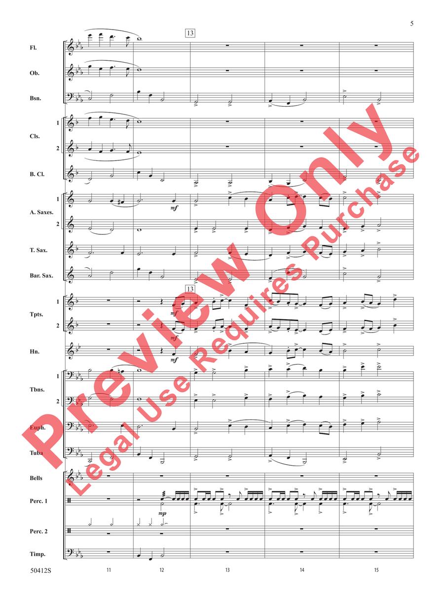 South Fork Legacy by Robert Sheldon Concert Band - Sheet Music page 6