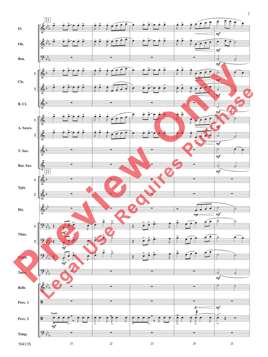 South Fork Legacy by Robert Sheldon Concert Band - Sheet Music page 8