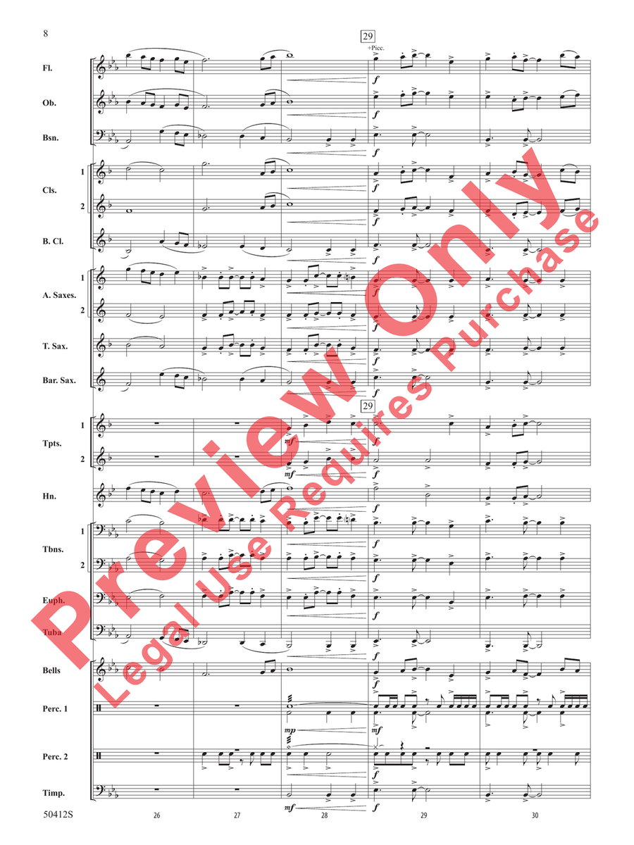 South Fork Legacy by Robert Sheldon Concert Band - Sheet Music page 9