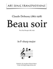 DEBUSSY: Beau soir (transposed to 9 keys: F-sharp, F, E, E-flat, D, C-sharp, C, B, B-flat major)