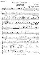 Capricho Catalan No. 1 - flute quintet Woodwind Ensemble scores gallery preview page 5