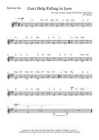 Can't Help Falling In Love Saxophone Quintet scores gallery preview page 5