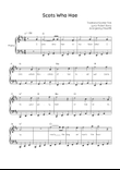 Scots Wha Hae - Piano in D Easy with Chords and Lyrics