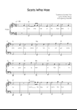 Scots Wha Hae - Piano in D Beginner with Chords and Lyrics