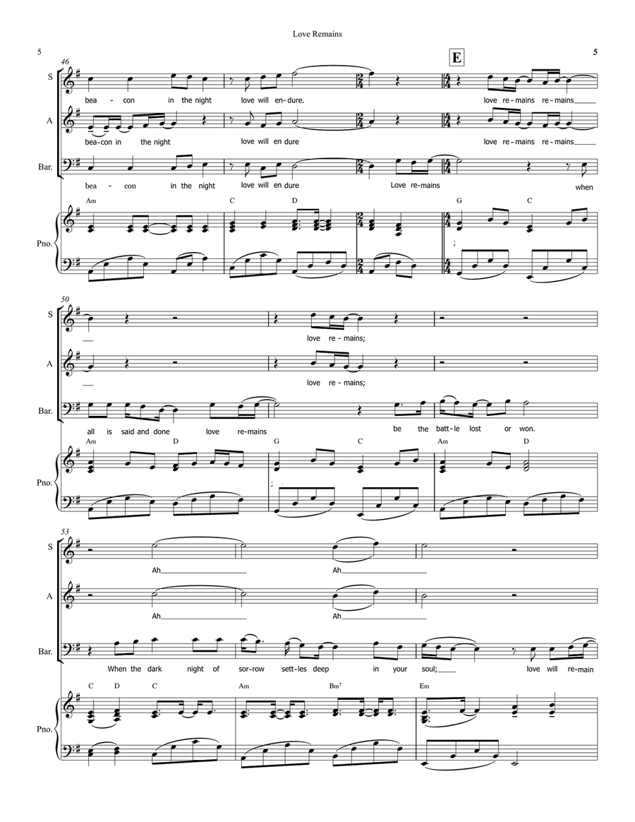 Love Remains 3-Part - Digital Sheet Music page 5