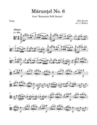 Mărunțel from Romanian Folk Dance (No. 6) for viola and piano Piano scores gallery preview page 6