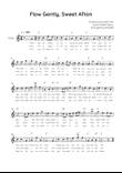 Flow Gently, Sweet Afton - Flute in C Easy with Chords and Lyrics