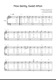 Flow Gently, Sweet Afton - Piano in C Beginner with Chords and Lyrics