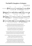 The Bailiff's Daughter of Islington - Trumpet in Ab Easy with Chords and Lyrics