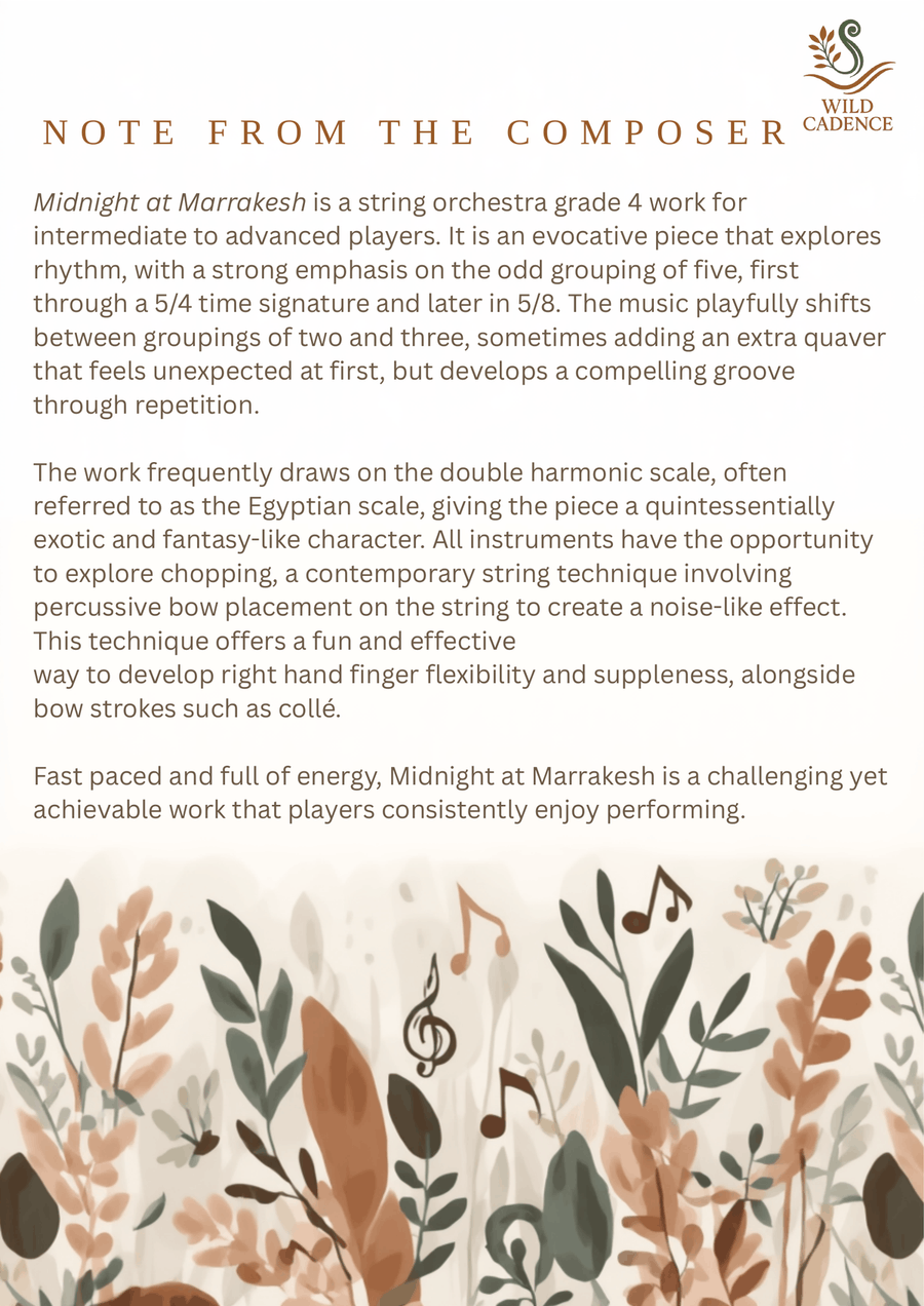 Midnight at Marrakesh String Orchestra - Digital Sheet Music page 2