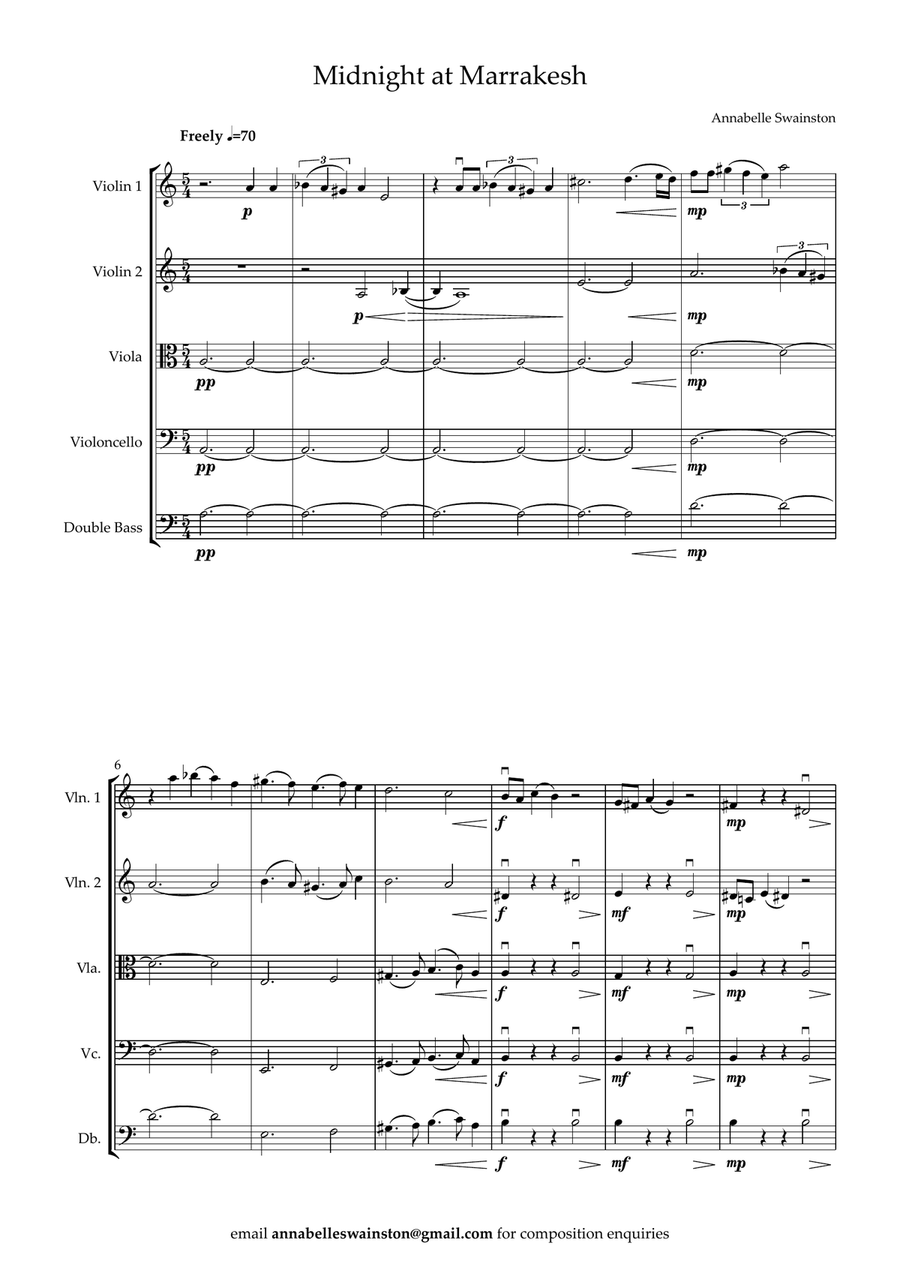 Midnight at Marrakesh String Orchestra - Digital Sheet Music page 3