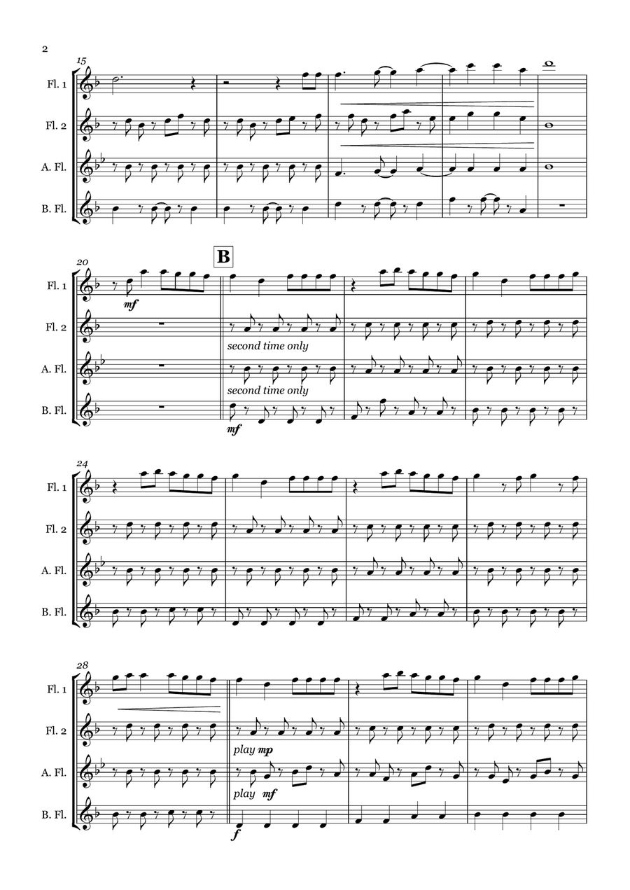 Bad Habits by Ed Sheeran Flute Quartet - Digital Sheet Music page 2