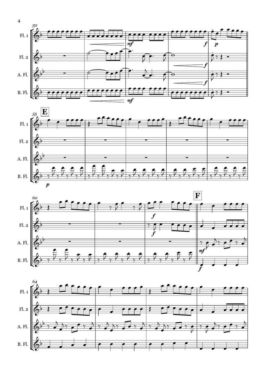 Bad Habits by Ed Sheeran Flute Quartet - Digital Sheet Music page 4