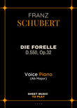 Schubert - Die Forelle, Op.32 - Voice and Piano (Ab Major)