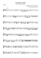 Die With A Smile String Quartet scores gallery preview page 6