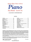 Alfred's Basic Piano Library: Fun Book 1A: A Collection of 31 Entertaining Solos