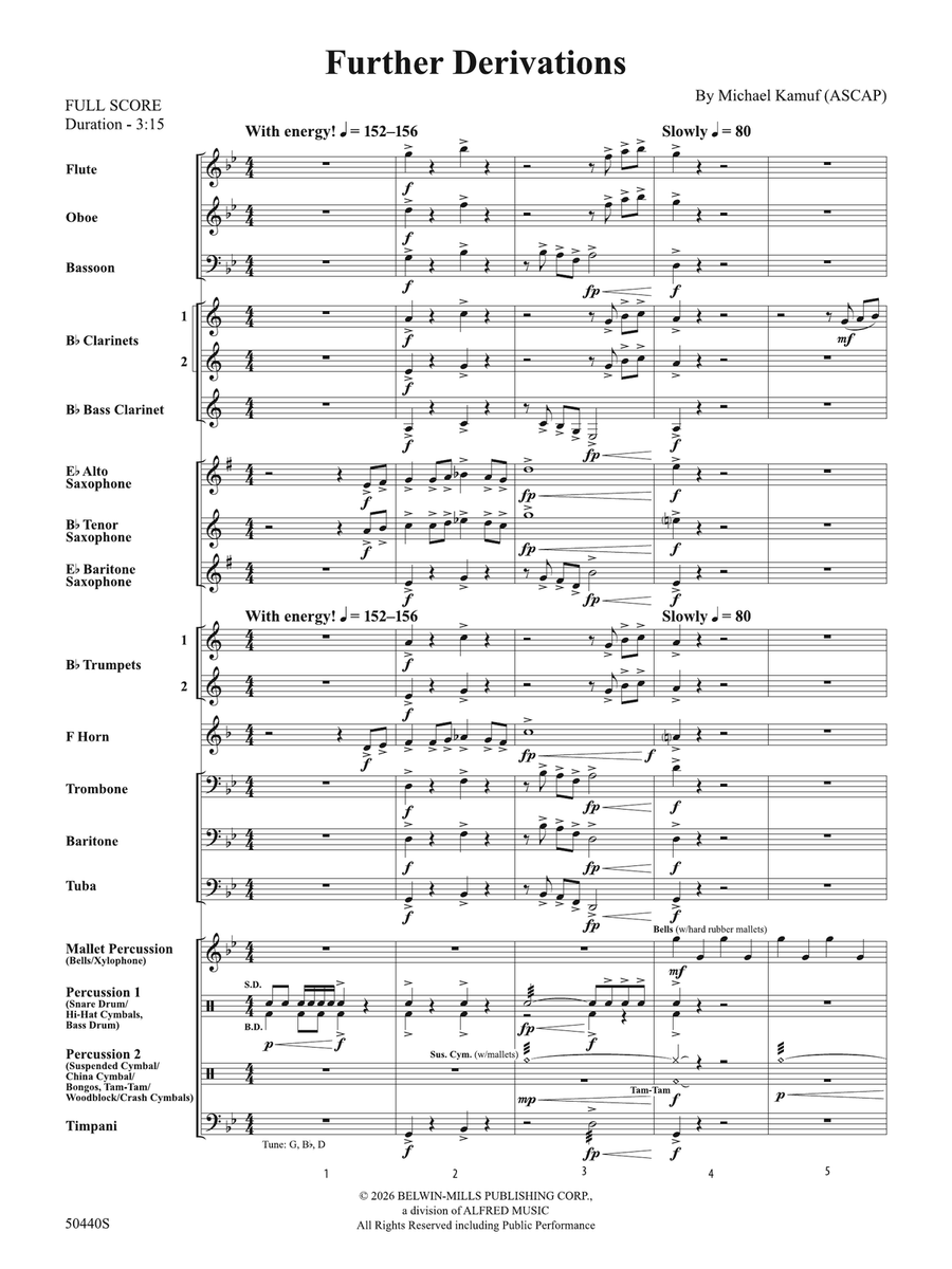Further Derivations: Score Concert Band - Digital Sheet Music page 3