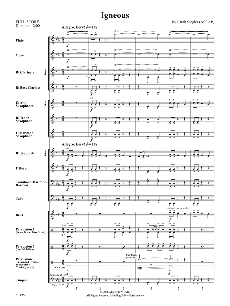 Igneous: Score Concert Band - Digital Sheet Music page 3
