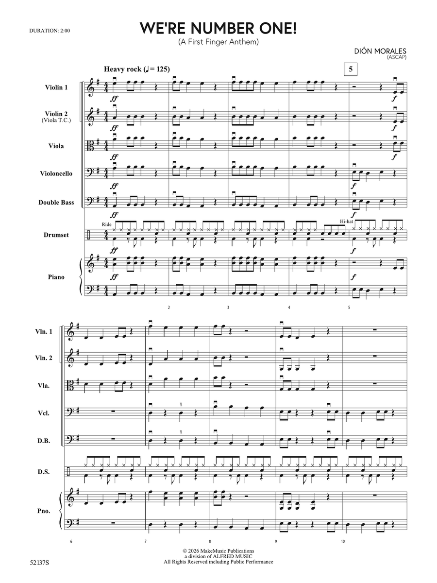We're Number One!: Score String Orchestra - Digital Sheet Music page 3