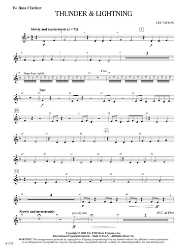 Thunder & Lightning: B-flat Bass Clarinet