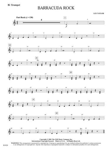 Barracuda Rock: B-flat Trumpet