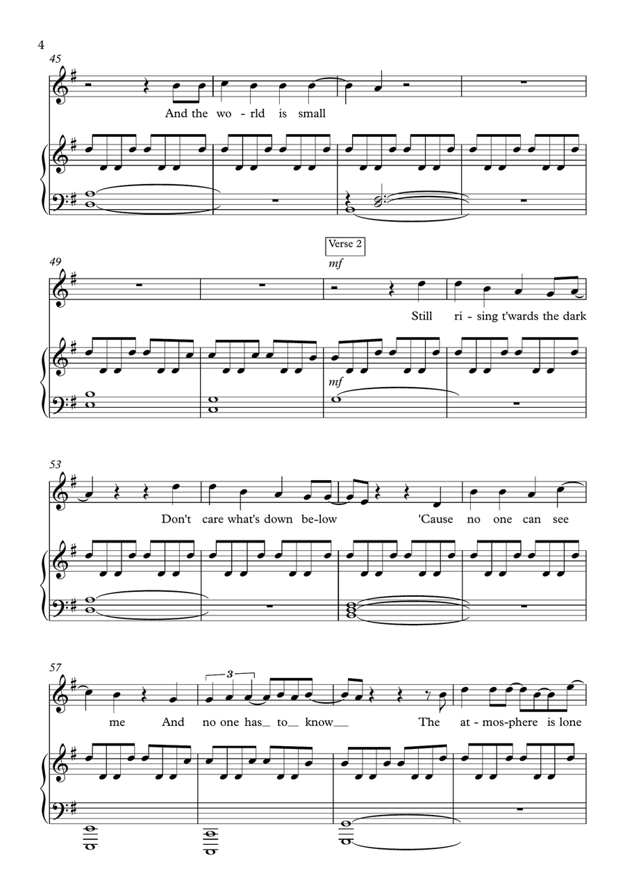 Small World Piano, Vocal - Digital Sheet Music page 4