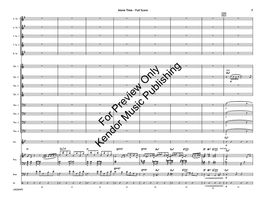 Alone Time (Class Set) by Kris Berg Jazz Ensemble - Sheet Music page 8