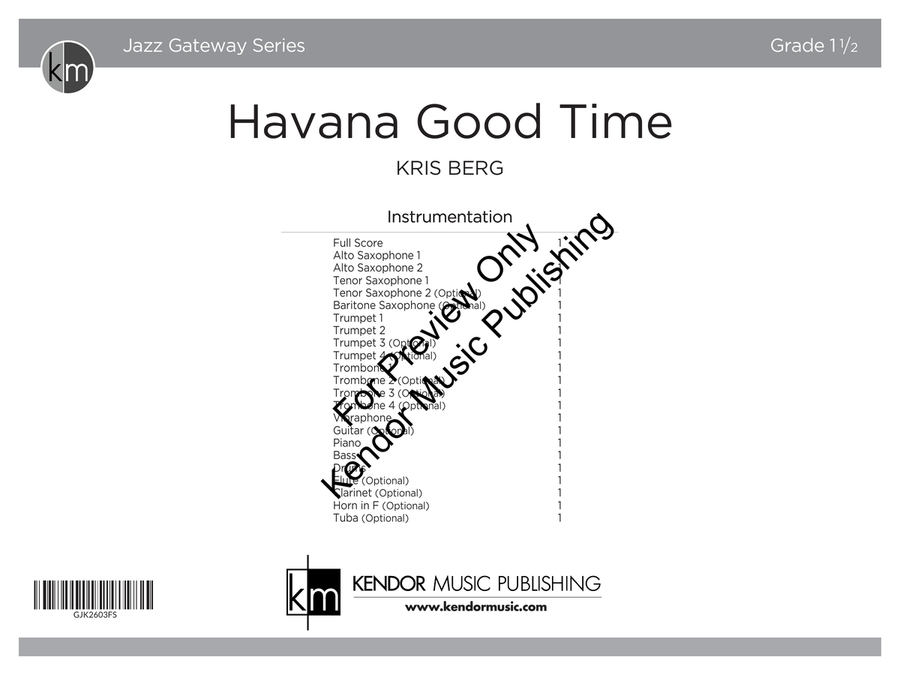 Havana Good Time (Class Set) by Kris Berg Jazz Ensemble - Sheet Music page 2