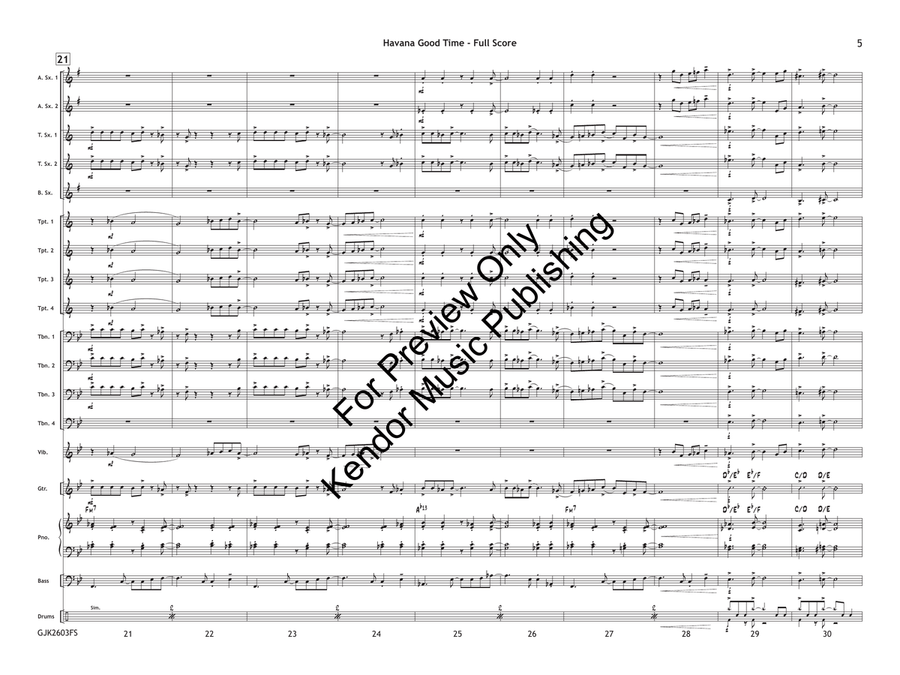 Havana Good Time (Class Set) by Kris Berg Jazz Ensemble - Sheet Music page 6
