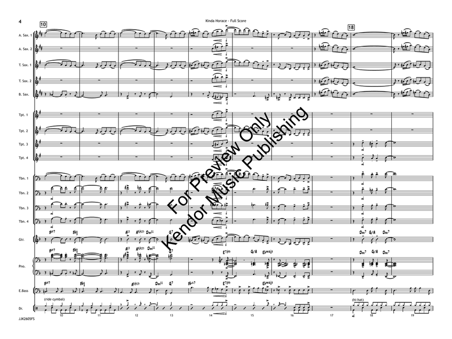 Kinda Horace (Standard Set) Jazz Ensemble - Sheet Music page 5