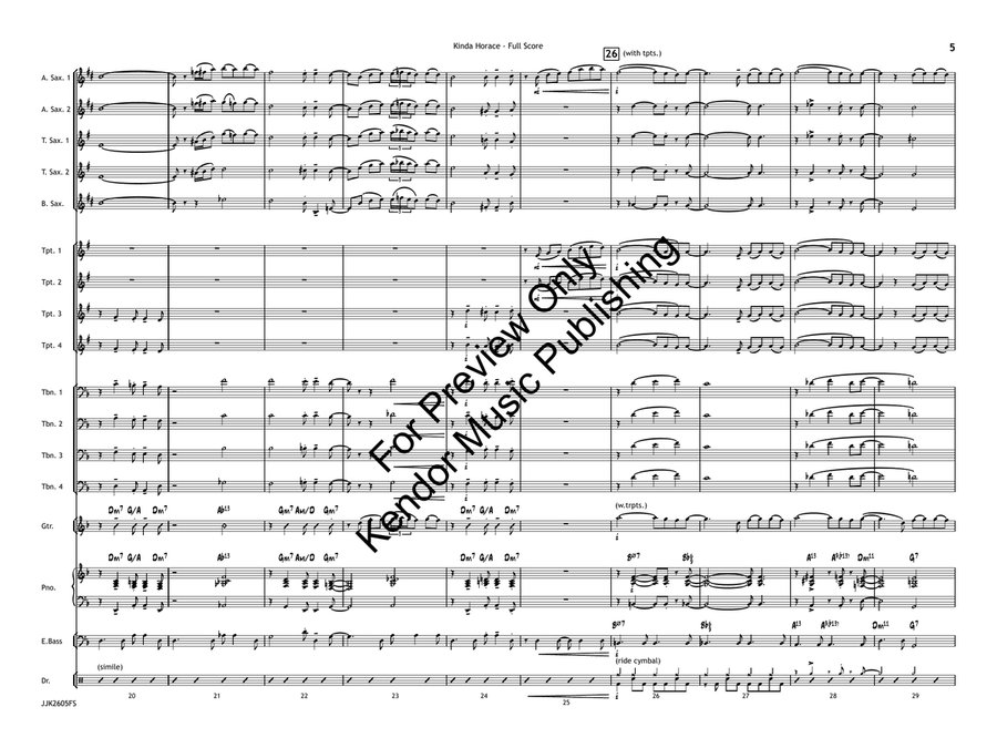 Kinda Horace (Standard Set) Jazz Ensemble - Sheet Music page 6