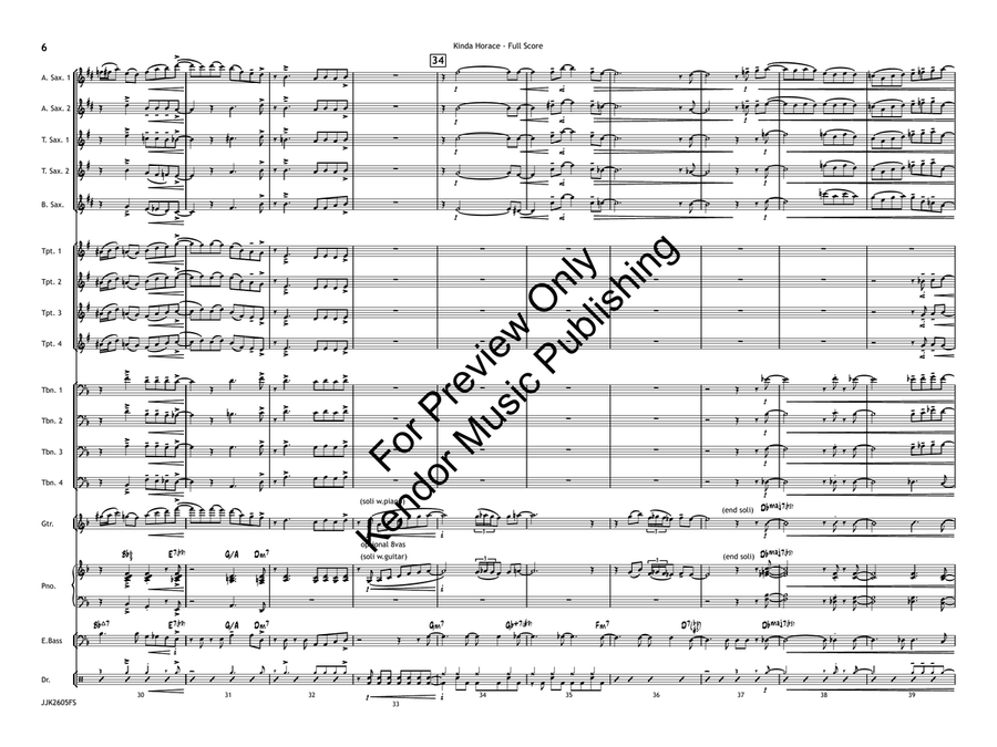 Kinda Horace (Standard Set) Jazz Ensemble - Sheet Music page 7