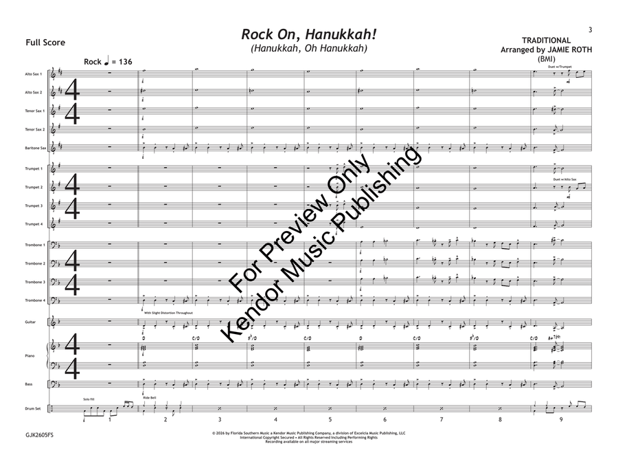 Rock On, Hanukkah! (Class Set) by Traditional Jazz Ensemble - Sheet Music page 4