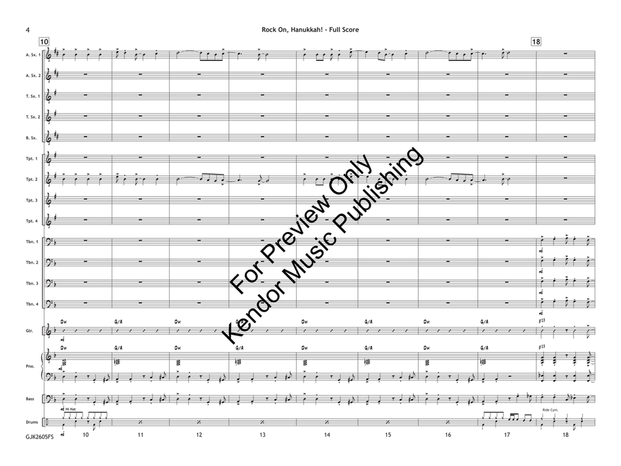 Rock On, Hanukkah! (Class Set) by Traditional Jazz Ensemble - Sheet Music page 5