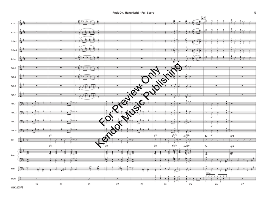Rock On, Hanukkah! (Class Set) by Traditional Jazz Ensemble - Sheet Music page 6