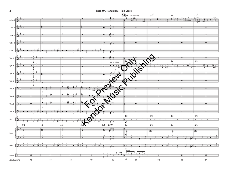 Rock On, Hanukkah! (Class Set) by Traditional Jazz Ensemble - Sheet Music page 9