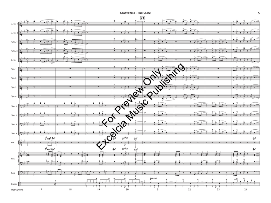 Groovezilla (Standard Set) by Peter Sciaino Jazz Ensemble - Sheet Music page 6