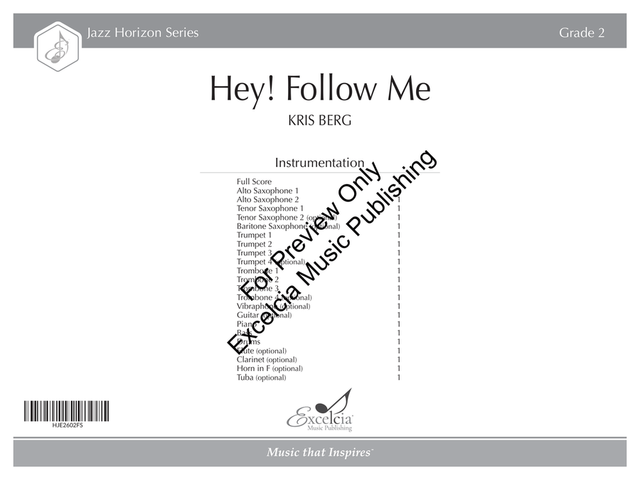 Hey! Follow Me (Standard Set) by Kris Berg Jazz Ensemble - Sheet Music page 2