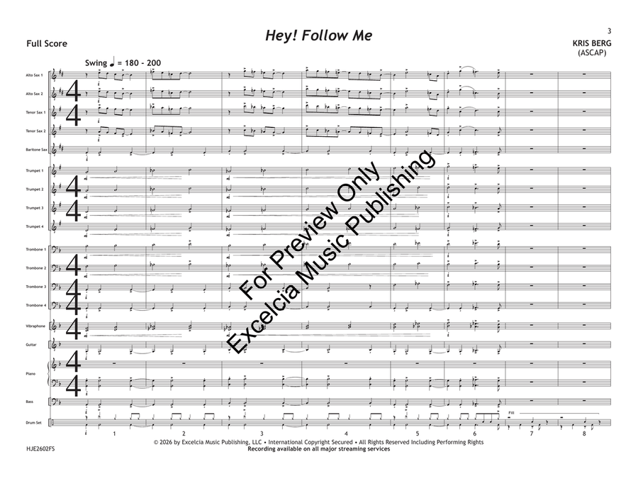 Hey! Follow Me (Standard Set) by Kris Berg Jazz Ensemble - Sheet Music page 4