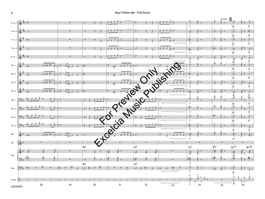 Hey! Follow Me (Standard Set) by Kris Berg Jazz Ensemble - Sheet Music page 7