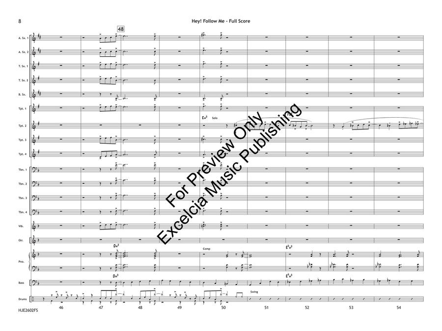 Hey! Follow Me (Standard Set) by Kris Berg Jazz Ensemble - Sheet Music page 9