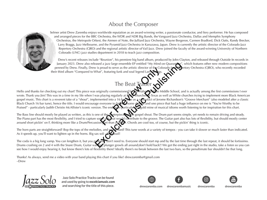 The Beat Trader (Judges Set) Jazz Ensemble - Sheet Music page 3