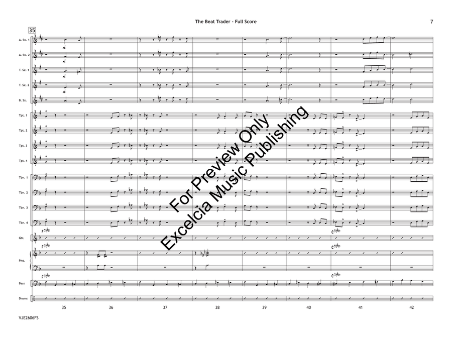 The Beat Trader (Score) Jazz Ensemble - Sheet Music page 8