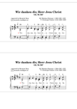 Wir danken dir, Herr Jesu Christ (Gotteslob 297; Orgel manualiter leicht gesetzt; easy organ)