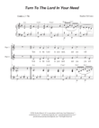 Turn To The Lord In Your Need (2-part choir)